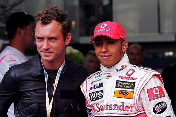 At any given race, Hollywood is well represented. Here is Jude Law hang'n with Lewis Hamilton, the life...