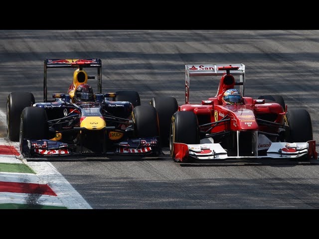 The only real highlight for Italy and the Tifosi. Alonso gets the best of Webber for P2, but Alonso's progress end here and this is were he finished.